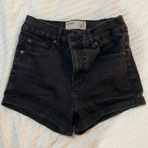 GARAGE black denim shorts, size 05